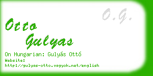 otto gulyas business card