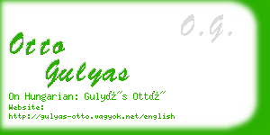 otto gulyas business card